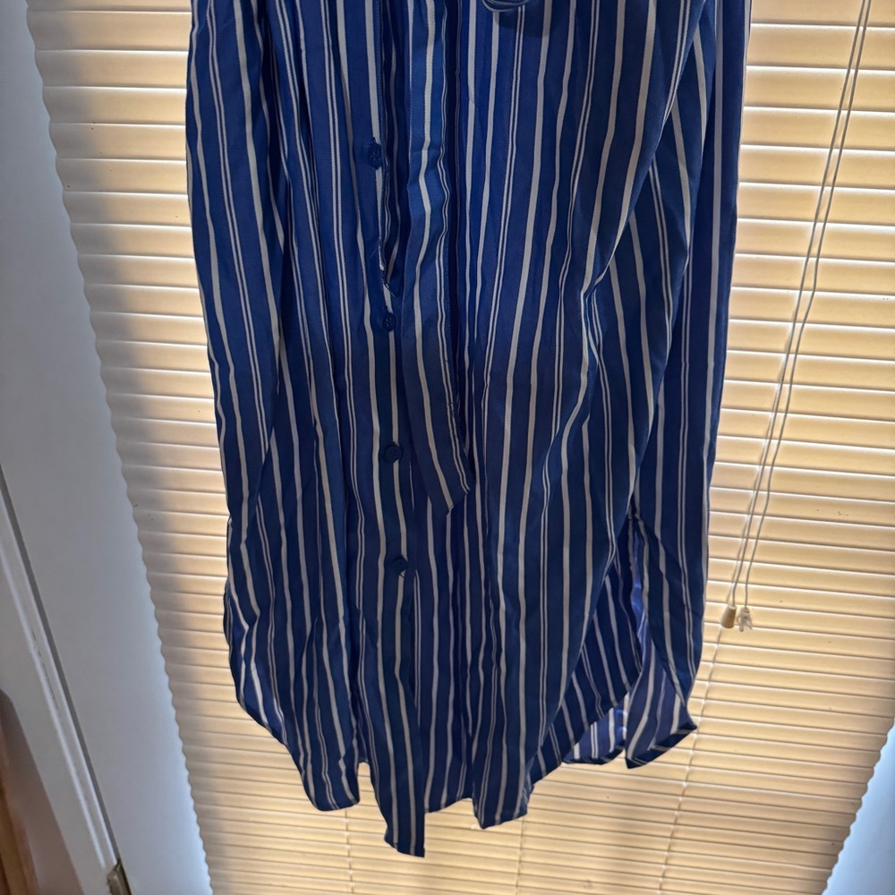 89th & Madison Blue Striped Midi Dress - Picture 7 of 8